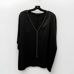 Lafayette 148 Black Silk V Top Size 3x